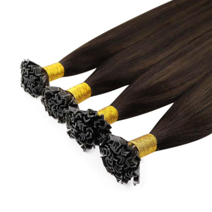 k tip hair extensions,balayage brown hair extensions,remy hair extensions,human hair,sunny hair,tip hair extensions