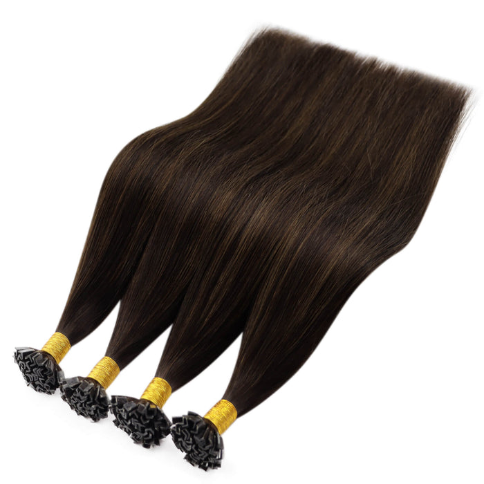 k tip hair extensions,tip hair extensions,balayage brown hair extensions,human hair extensions