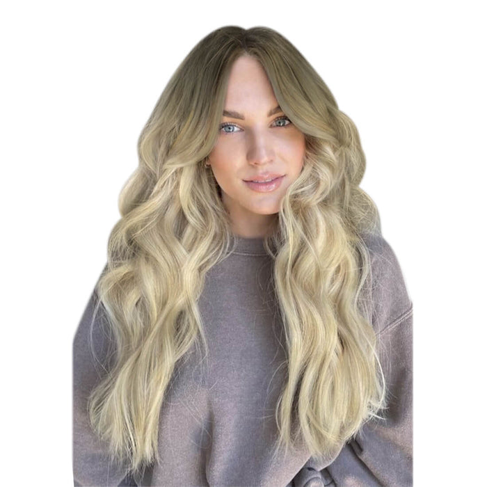 [New]Virgin Tape in Human Hair Extensions Balayage Blonde Hair#4/7/80